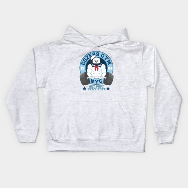 Gozer's Gym Kids Hoodie by Woah_Jonny